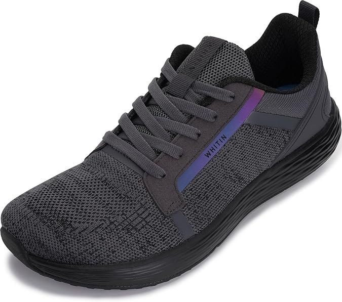 WHITIN Men's Wide Running Shoes with Zero Drop Sole & Rubber Outsole S82 | Roomy Toe Box for Toe Splay, Breathable Knit Upper for Comfort, Versatile Everyday Walking Sneakers