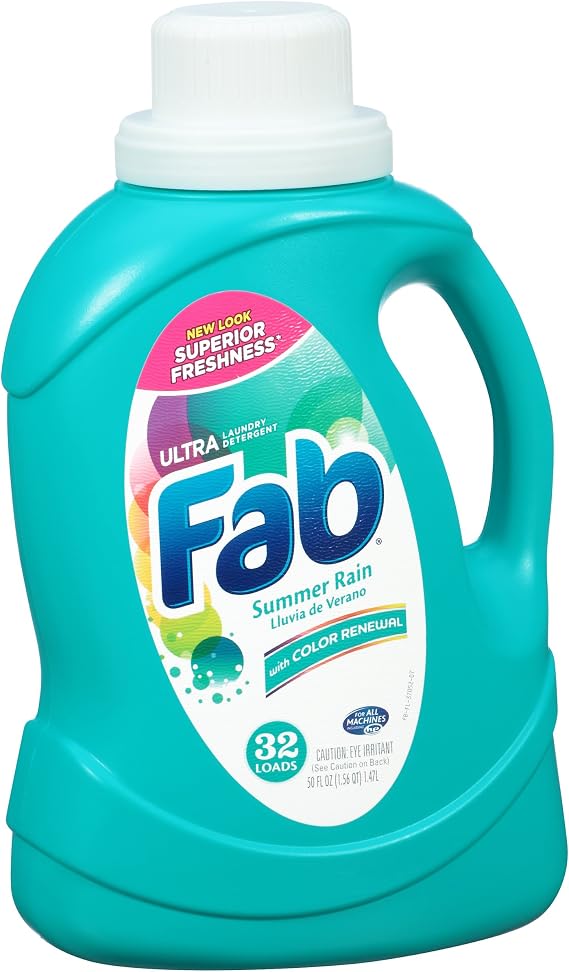 Fab Summer Rain Liquid Laundry Detergent (50oz)
