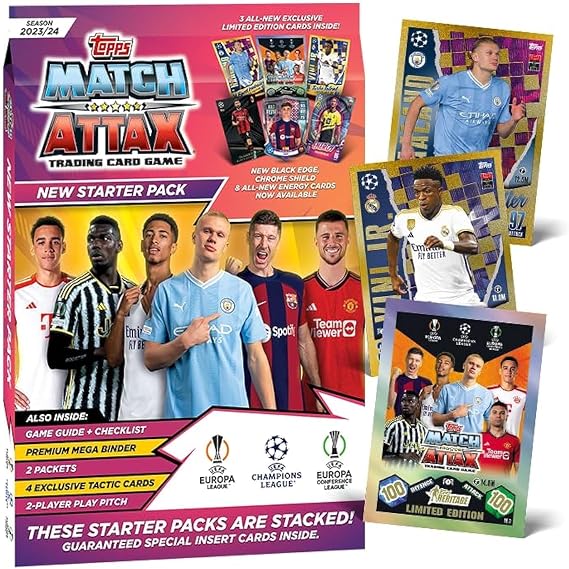 Topps Match Attax 23/24 - UEFA Champions League Football Cards Trading Cards (Starter Pack)