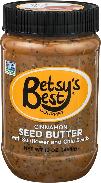 Gourmet Cinnamon Sunflower Seed Butter w/Chia Seeds by Betsy's Best - All Natural and GMO Free