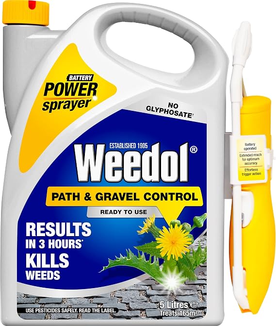 Weedol Path & Gravel Weedkiller with Power Sprayer, Ready to Use, 5L