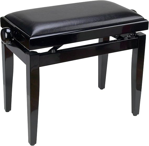 AP Deluxe Adjustable Height Piano Bench Black