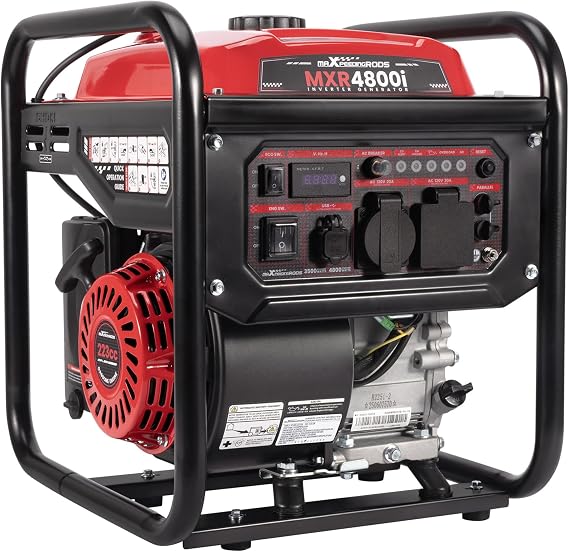 maXpeedingrods 4800 Watt Open Frame Inverter Generator w/CO Alarm,ECO Mode