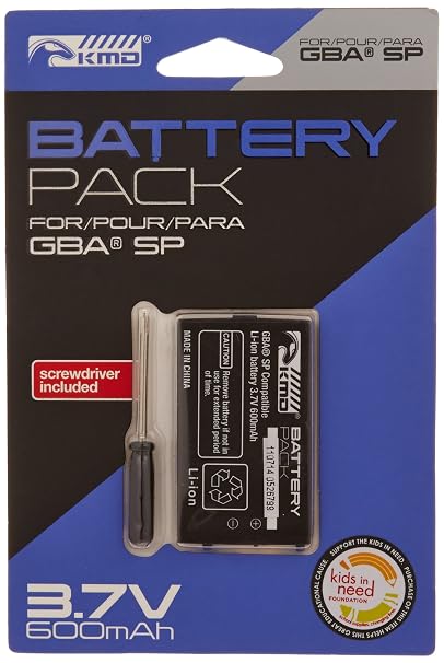 KMD GBA SP Replacement Lithium Ion Battery with Screwdriver - Game Boy Advance;
