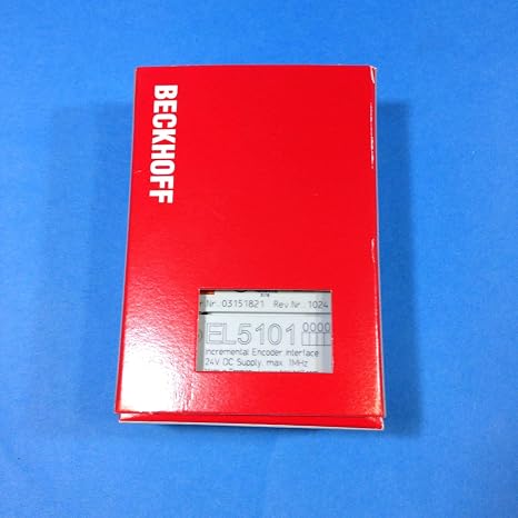 BECKHOFF EL5101 0.5 A, 16/32 BIT SWITCHABLE Counter, 24 VDC,25 to +60 Degree C, Differential (RS422), INCREMENTAL Encoder Interface, IP20, Pulse Generator, Single-Ended (TTL)