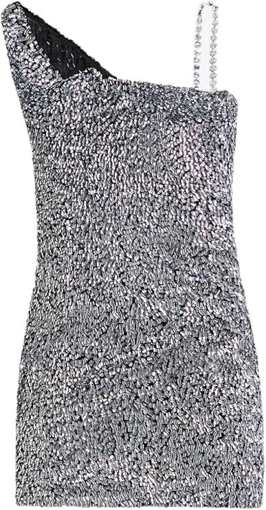 Crystal Strap Sequin Mini Dress