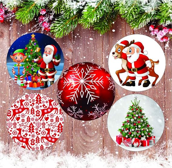 ROCKADEX - Dexcom G6 Christmas Theme precut Adhesive Patches, 5 Pack.
