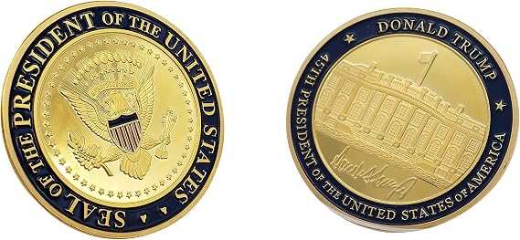 MAGA Seal 45th President Donald Trump USA Commemorative Challenge Coin Gold token