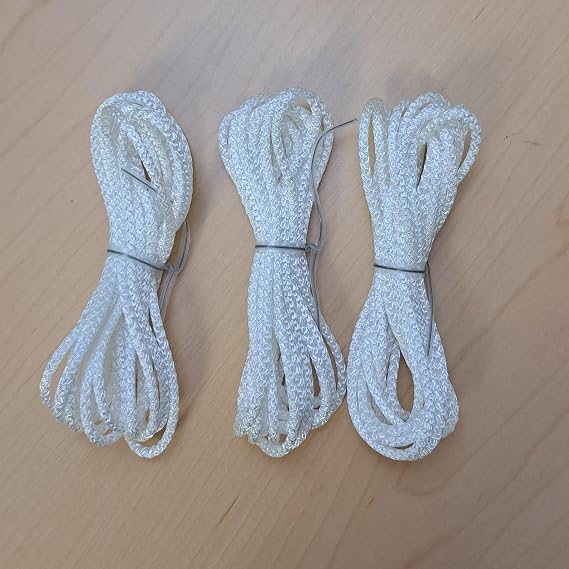 Qty 3. Cord Loop for Window Shades Cellular, Honeycomb, Roman, Roller (K35 Off White, 6ft Loop)