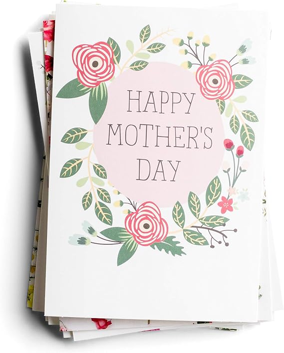 DaySpring - Happy Mothers Day 8 Design Assortment With Scripture 24 Floral Mothers Day Cards & Envelopes (70925)