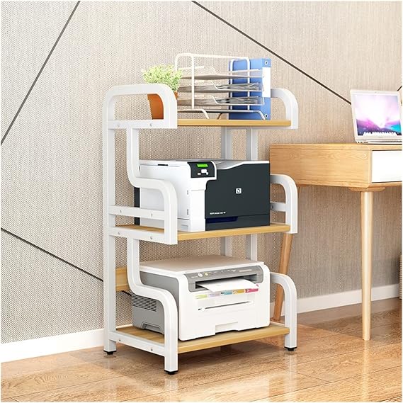 SUNESA Printer Stand Home Printer Rack Shelf Floor Shelf Desk Office Copier Storage Rack Multi-Layer Needle Type Printer Stand for Desk Printer Table with Storage (Color : A-3 Tier)