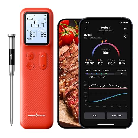 ThermoMaven P1 Wireless Meat Thermometer, WiFi & 152m Bluetooth 5.3