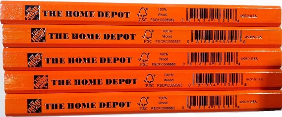 Home Depot Carpenter Pencil - 5 Pack