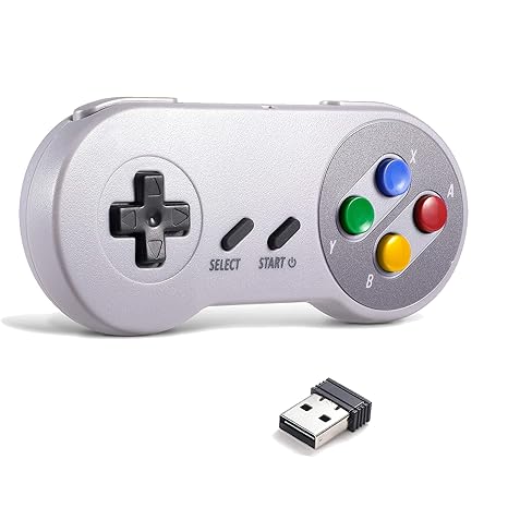 miadore 24 GHz Wireless USB SNES Controller für Super Classic Games USB PC Controller kompatibel für Windows PC MAC Linux Genesis Raspberry Pi Retropie Emulator NES/SNES Emulator