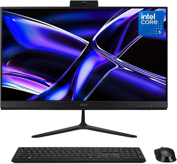 Acer Aspire C27-B All-in-One Desktop PC - Intel Core 5-120U, 16GB, 1TB SSD, Integrated Intel Graphics, 27" 120Hz Full HD Display, Windows 11, Black