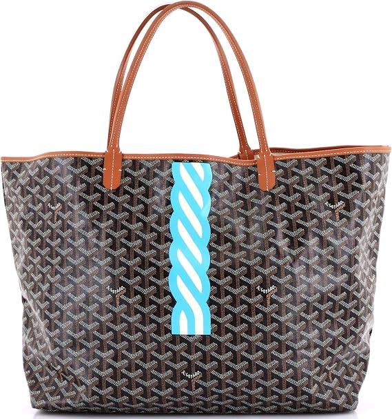 Pre-Loved Saint Louis Tote Printed Coated Canvas GM, Brown