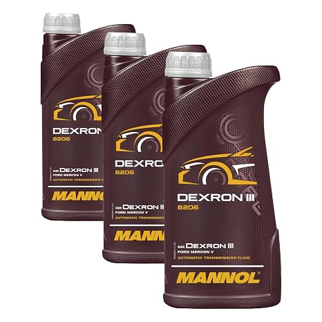 MANNOL 8206 Dexron 3 Automatic Plus, Transmission Fluid, Better, Longer Life, 1L (Pack of 3)
