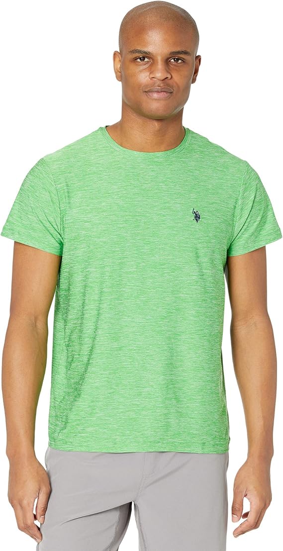 U.S. Polo Assn. Men's Short Sleeve Poly Crew Neck Solid T-Shirt