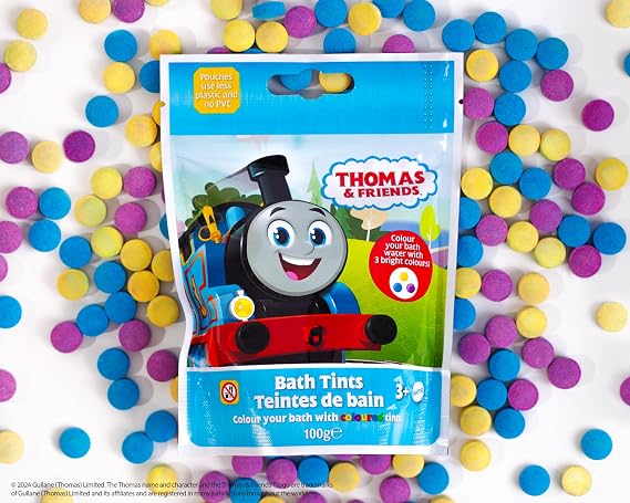 Thomas & Friends Bath Tints 100g | Colour Changing Water Tablets for Kids | Multicolour Fizzing Drops | Sensory Bathtime Fun | Official Thomas & Friends