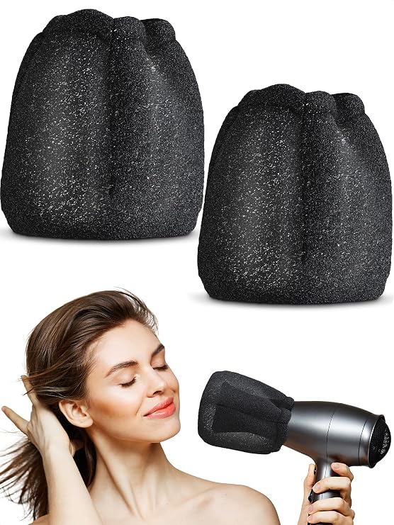 2 Pcs Sock Diffuser for Hair Dryer, Heat-Resistant Foam, 5.12x3.15"