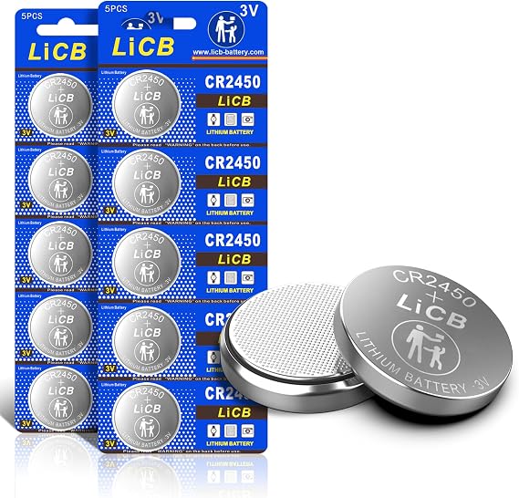 LiCB 10 Pack CR2450 Battery 3V Lithium CR 2450