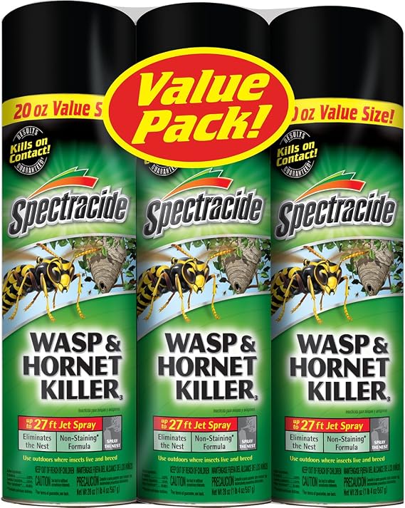 Spectracide Wasp and Hornet Killer Aerosol, 20-Ounce, 3-Pack