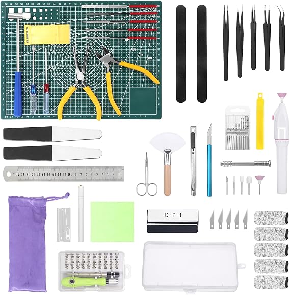 Fippy 101PCS Model Tools Kit, Hobby Building Tools Model Making Tools Kit for Basic Model Assembling, Building and Repairing