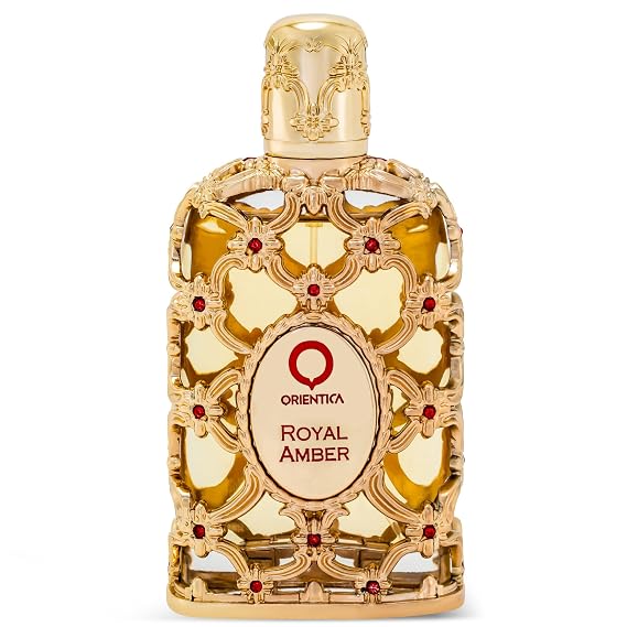 Orientica Luxury Royal Amber 2.7oz/80ml Eau De Parfum Fruity Notes of Vanilla, Bergamot, Pineapple, Amber Oud Arabic Perfumes for Women & Men -