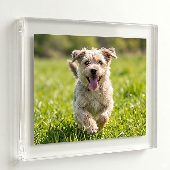 Crystal Clear Acrylic Mini Magnetic Photo Frame with Your Photo