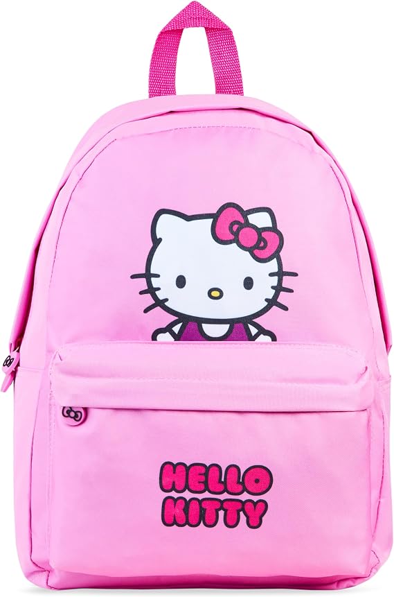 Hello Kitty Sanrio Backpack for Girls Tweens Kawaii Rucksack School Bag Daypack Teens Travel Bag Days Out PE Sports Anime Gifts (Pink Hello Kitty)