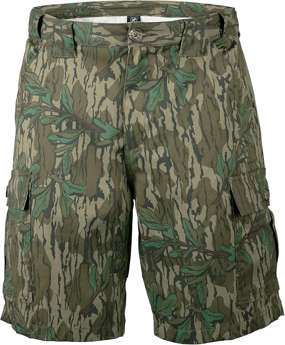 Men's Cargo Shorts - Durable Camo Cargo Shorts for Men-Mens Shorts Cargo with Mossy Oak Print - Ideal for Hiking and Camping