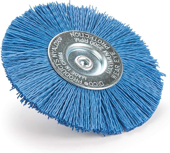 Dico Products 7200042 Nylox Wheel Brush 4" 240 Grit, Blue