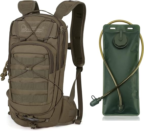 Mardingtop 10L Small Tactical Molle Hydration Backpack with 2.5L Water Bladder