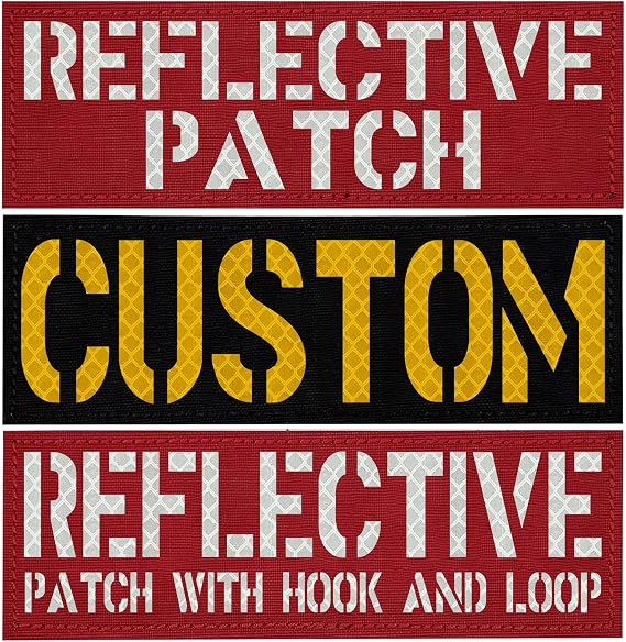 Custom Reflective Name Tape, Name Patch with Hook and Loop | Personalized 1 Line Text Laser Cut ID Panel for Military Uniforms, Tactical Gear, and Plate Carriers