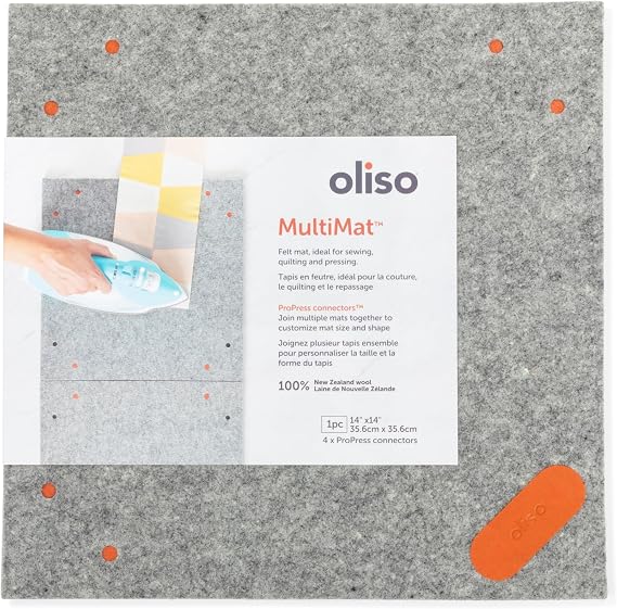 oliso MultiMat Wool Pressing Mat - 14 in x 14 in for Quilting