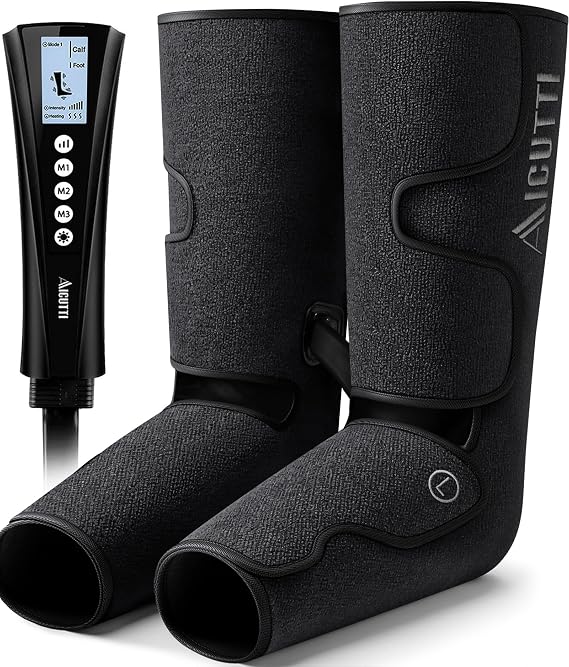 AICUTTI Professional Air Compression Leg and Foot Massager with Heat - Christmas & Birthday Gifts for Men & Women, Improved Circulation & Pain Relief, Ideal for Parents on Mother's Day & Father's Day