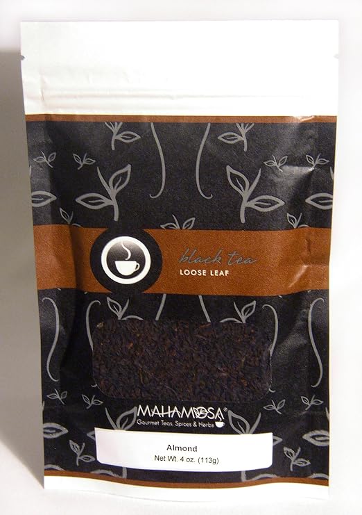 Mahamosa Flavored Black Tea Blend Loose Leaf (Looseleaf)- Almond Tea 4 oz