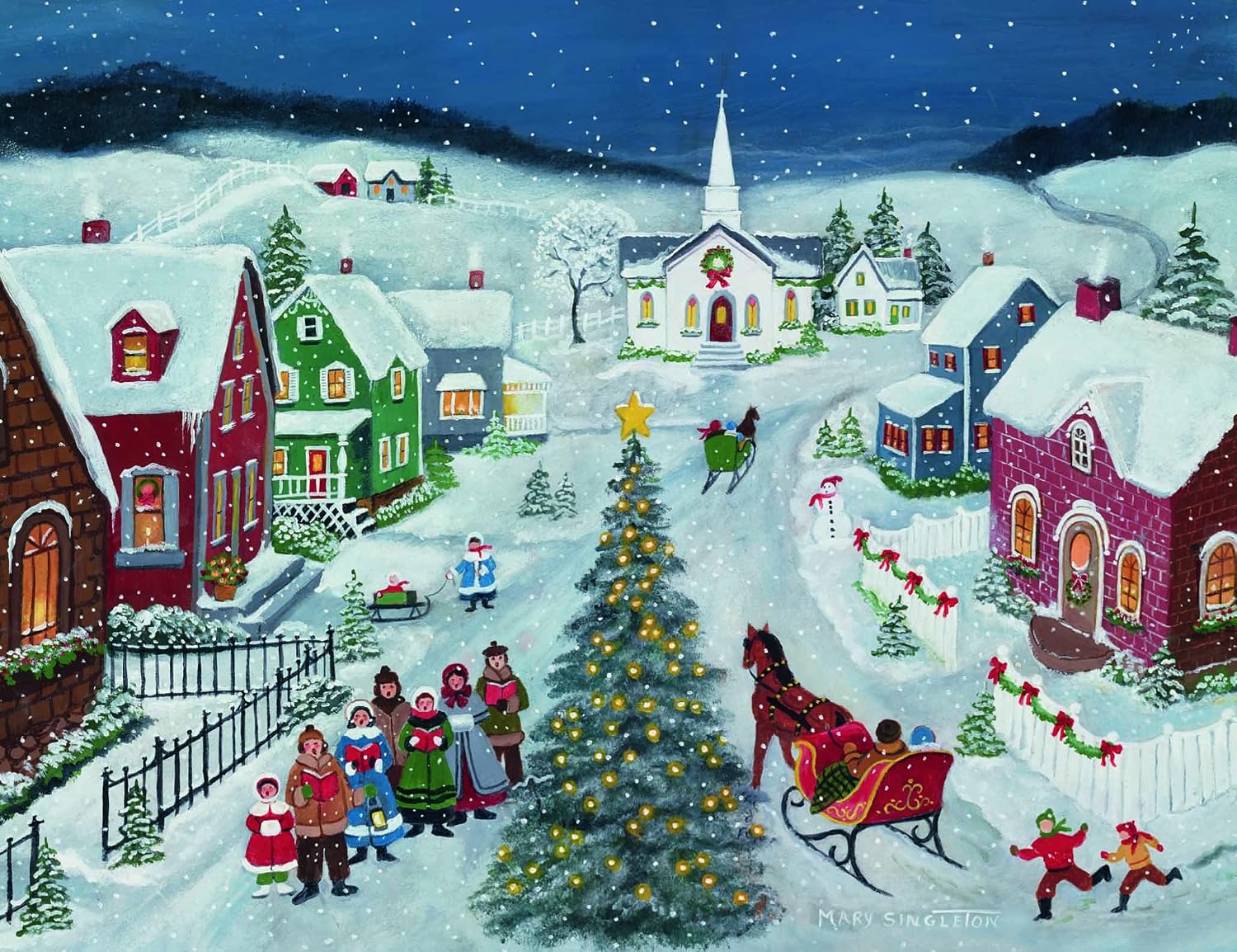 Lang, Silent Night Boxed Christmas Cards 18 pack wDecorative Box by Mary Singleton
