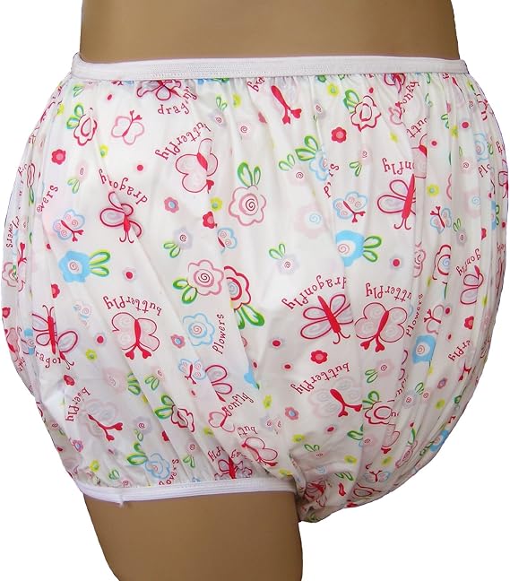 Baby Pants Classic Butterflies Nursery Print Adult Pullon Plastic Pants - 3XLarge
