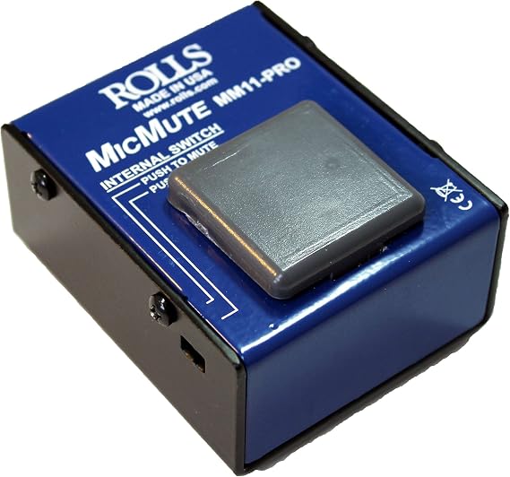 rolls MM11PRO Switchable Microphone Mute/Talk Professional Microphone Switch