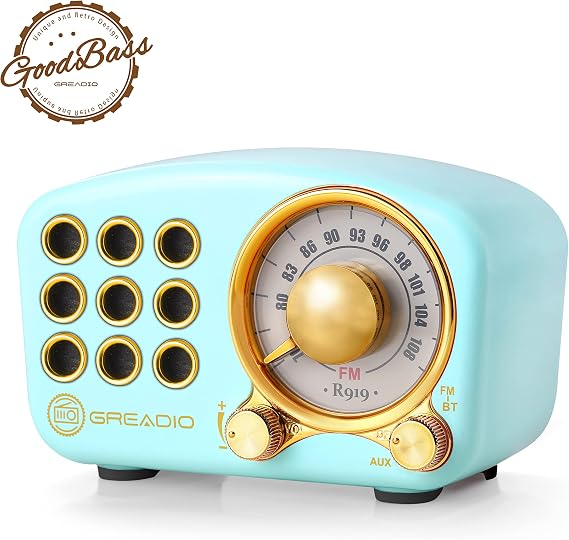 Greadio Retro Bluetooth Speaker, Vintage Radio Speaker, Vintage Decor