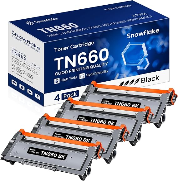 TN660 TN-660 Compatible TN-660 High Yield Black Toner Cartridge Replacement for Brother TN-660 HL-L2305W HL-L2380DW DCP-L2540DW, (TN660 4PK)