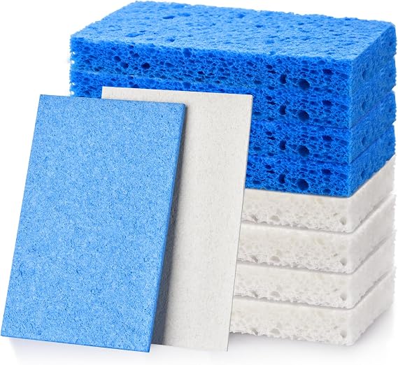 Mcyye 8PCS Compressed Kitchen Sponges Pack for Household Use, Premium Dish Sponges Kitchen Natural, Non Scratch Cleaning Sponges for Dishes,