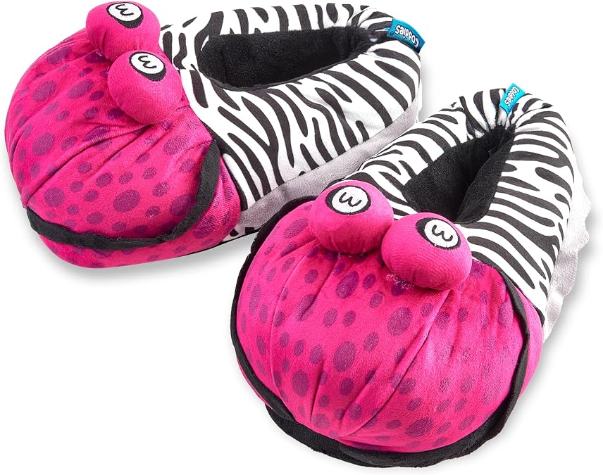 Coddies Cuttlefish Plush Animal Slippers - Memory Foam, Funny Gag Gift, Animal House Shoes for Men, Women & Kids (8-11 Men | 10-13 Women)