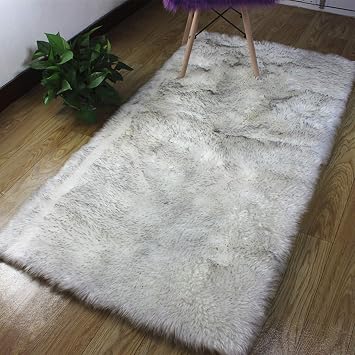 Soft Shaggy Area Rug, Fluffy Rugs for Living Room, Non-Slip Carpet for Bedroom, Luxury Soft Faux Sheepskin Rugs, Shaggy Floor Carpets, Non-Slip Carpets, Nursery Decor Rug