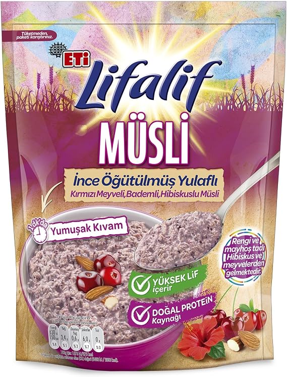 Eti Lifalif İnce Öğütülmüş Müsli Hibiskuslu 250 g
