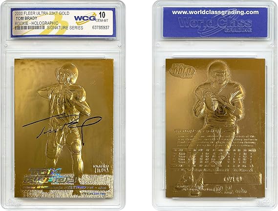 Tom Brady 2000 Fleer Ultra Gold Rookie Card Refractor Signature Series Graded Gem-Mint 10