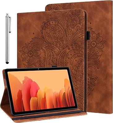 ALILANG Case for Xiaomi Redmi Pad SE 11 inch 2023 with Stylus, Multiple Viewing Angles PU Leather Stand Flip Cover for Redmi Pad SE Tablet Case-Brown