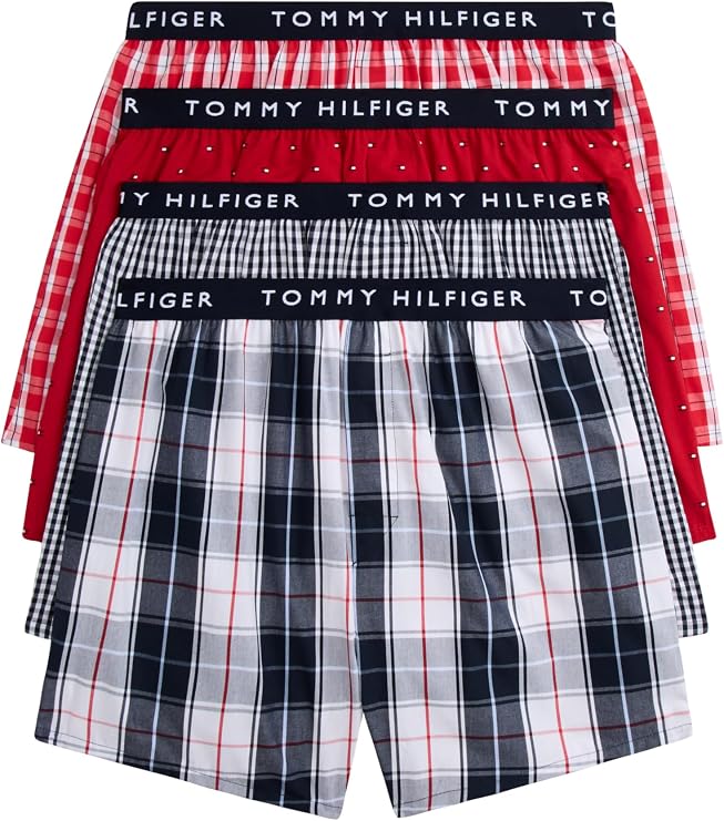 Tommy Hilfiger Woven Cotton Boxer 4-Pack