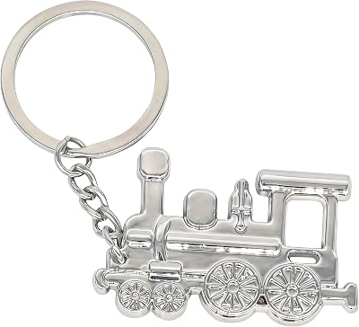 Train Keychain Bag Charms Metal Cute Train Car Key Chain Ring Pendant for Handbag Purse Men Women Boys Girls